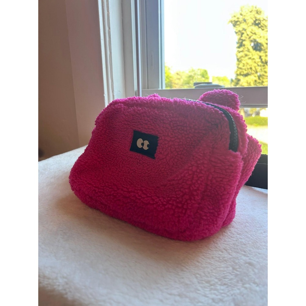 Lazy Oaf Frog Bum Bag Unisex OS Pink Sherpa Fleece Waist Pack Fanny Bag